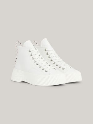 Canvas white best sale high tops