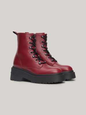 Chunky hotsell red boots