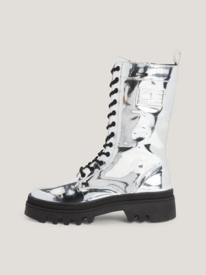 Tommy hilfiger metallic on sale cleated chelsea boot