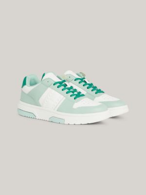 The Brooklyn Leather Fine Cleat Skate Trainers | Green | Tommy