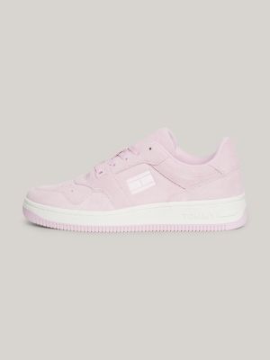 Exclusive Retro Suede Basketball Trainers | PINK | Tommy Hilfiger
