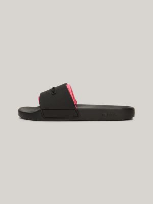 Embossed Logo Pool Slides Black Tommy Hilfiger