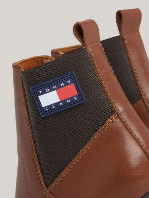 Essential Leather Heel Boots BROWN | Tommy Hilfiger