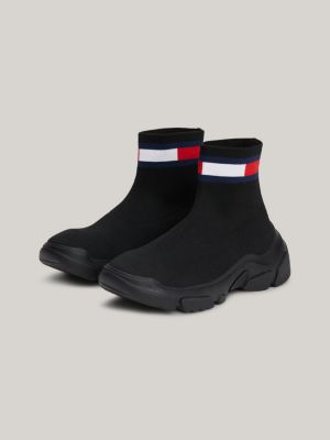 Pull-On Chunky Sock Boots | Black | Tommy Hilfiger