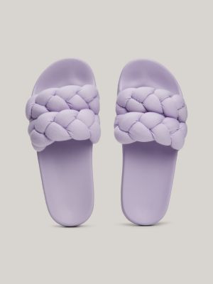 Claquettes chunky bride tress e et logo Violet Tommy Hilfiger