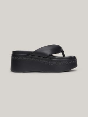 Tonal Logo Wedge Sandals 