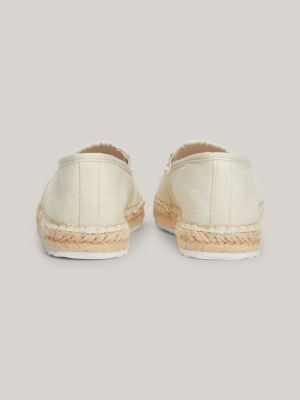 espadrillas varsity con logo beige da donne tommy jeans