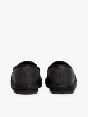 espadrillas varsity con logo nero da donne tommy jeans