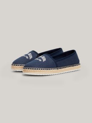 espadrillas varsity con logo blu da donne tommy jeans