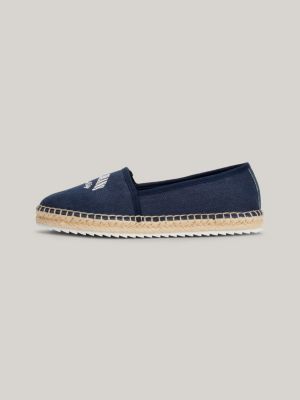 espadrillas varsity con logo blu da donne tommy jeans