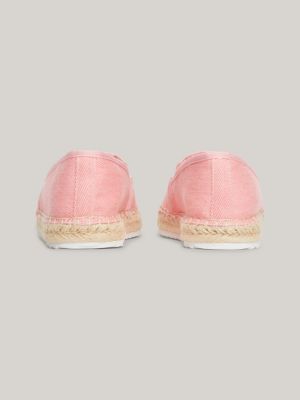 espadrillas varsity con logo rosa da donne tommy jeans