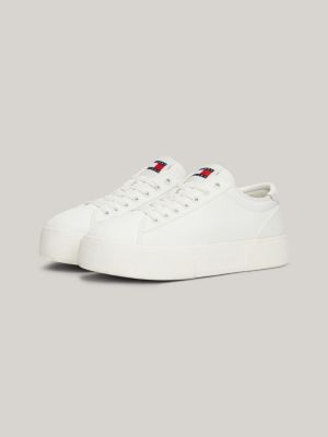 White store flatform trainers