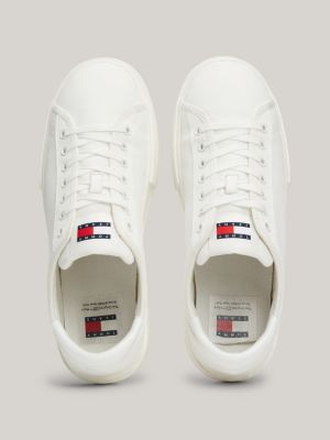 Tommy jeans canvas store logo flatform trainers