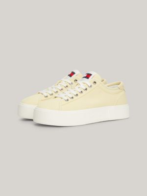 Tommy jeans canvas logo store flatform trainers