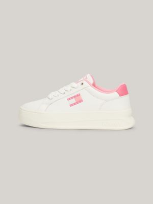 Sneakers suola sale alta bianche