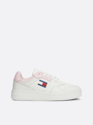 Baskets Essential finement crantees en cuir Rose Tommy Hilfiger