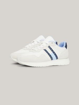 blue runner-sneaker aus wildleder mit strukturmix für damen - tommy jeans