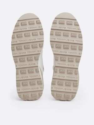 baskets de running texturées crantées gris pour femmes tommy jeans
