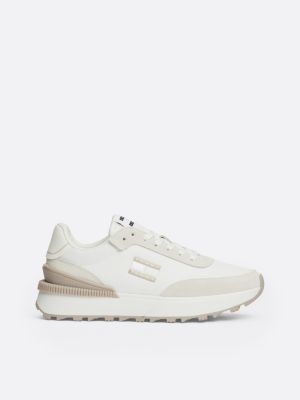 grey cleat textured runner trainers for women tommy jeans