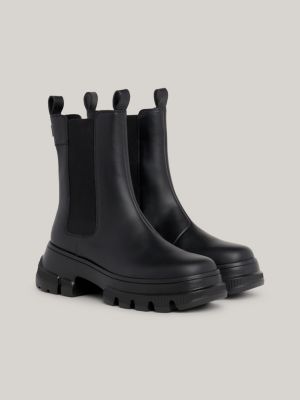 Leather Chunky Cleat Chelsea Boots | Black | Tommy Hilfiger