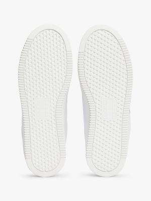 white leather platform trainers for women tommy jeans