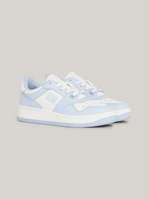 Retro Tonal Leather Cleat Basketball Trainers | Blue | Tommy Hilfiger