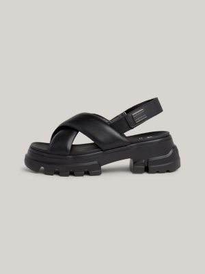 sandali city chunky con suola carrarmato nero da donne tommy jeans