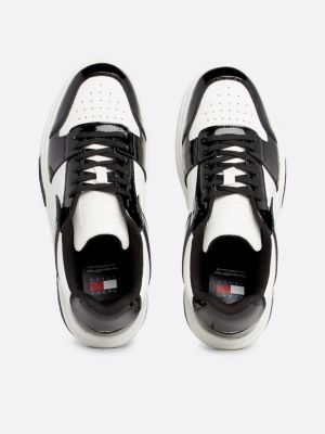 sneakers the brooklyn con sezioni verniciate nero da donne tommy jeans