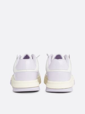 sneakers the brooklyn con sezioni verniciate viola da donne tommy jeans