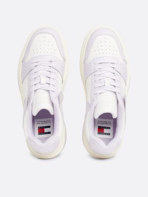 sneakers the brooklyn con sezioni verniciate viola da donne tommy jeans