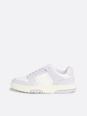 sneakers the brooklyn con sezioni verniciate viola da donne tommy jeans