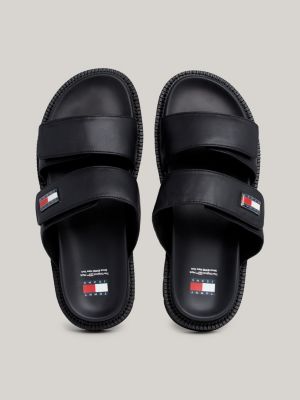 Cleat Double Strap Sandals Black Tommy Hilfiger
