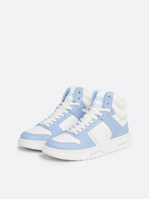 Blue leather hot sale trainers womens