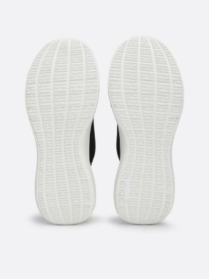 baskets de running en maille à logo noir pour femmes tommy jeans