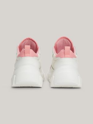 Pink sole sale trainers