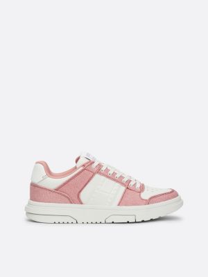 sneakers the brooklyn con mix di texture pink da donne tommy jeans