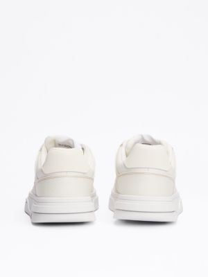 sneakers the brooklyn con mix di texture bianco da donne tommy jeans