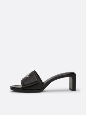 mule con tacco largo e placchetta origin nero da donne tommy jeans