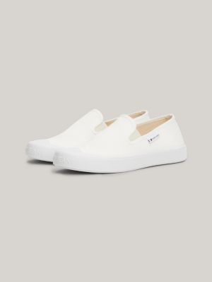 sneakers in tela con punta rinforzata bianco da donne tommy jeans