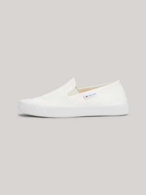 sneakers in tela con punta rinforzata bianco da donne tommy jeans