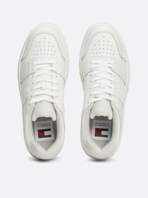 grey the brooklyn leather flatform trainers for women tommy jeans