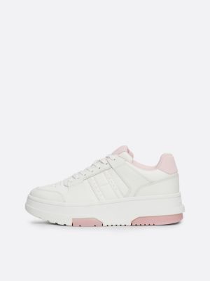 rosa the brooklyn flatform-sneaker aus leder für damen - tommy jeans