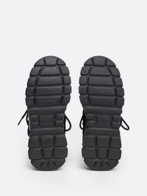 black warm lined hybrid snow boots for women tommy jeans