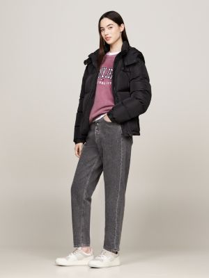 sneakers stile basket in pelle tono su tono grigio da donne tommy jeans