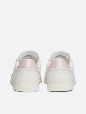 sneakers the greenwich in pelle con logo bianco da donne tommy jeans