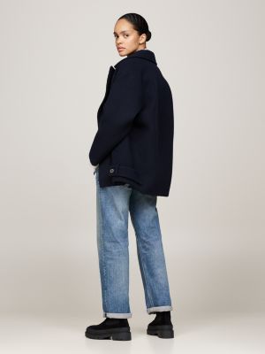 bottines chelsea en daim à semelle crantée noir pour femmes tommy jeans