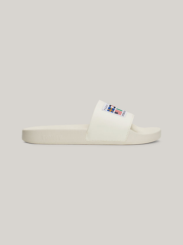 chanclas tommy jeans international games white de mujeres tommy hilfiger