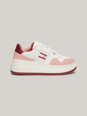 Retro Platform Leather Basketball Trainers