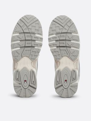grey metallic runner trainers for women tommy jeans