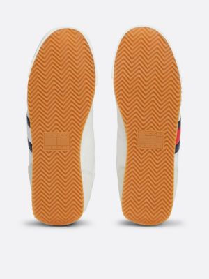 baskets de running multitextures blanc pour femmes tommy jeans